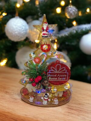 Sapin de Noël Thème Dorée